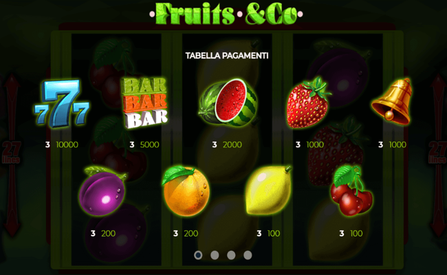 fruits and co paytable