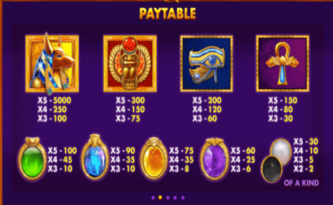 gem queen paytable