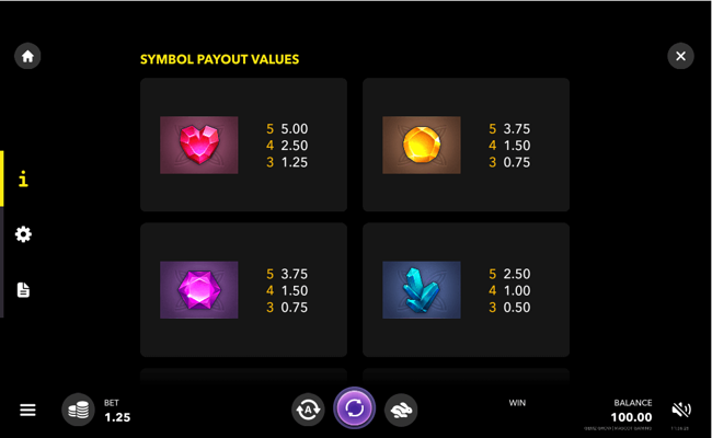 gemz grow paytable1