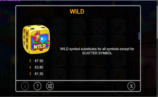 get hot chilli peppers dice paytable 5