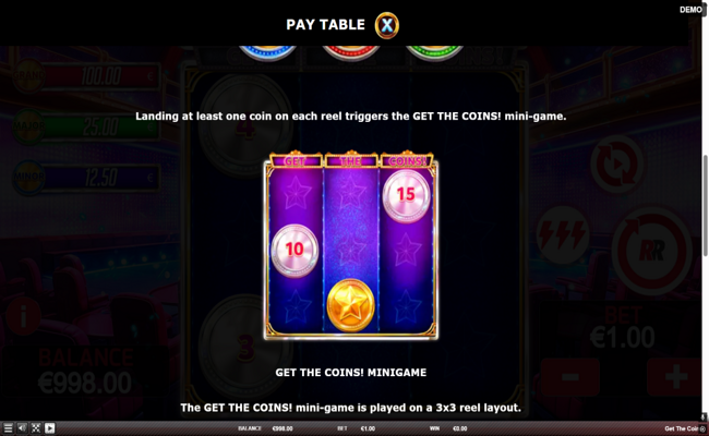 get the coins paytable 2