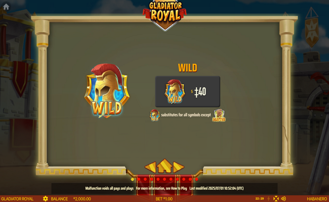 gladiator royal paytable 1