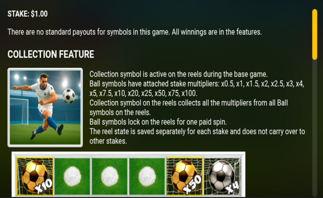 goal multiplier paytable 1