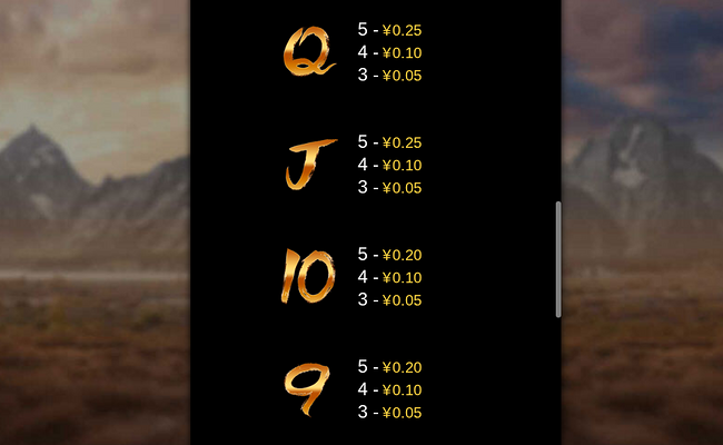 god of war m paytable 3