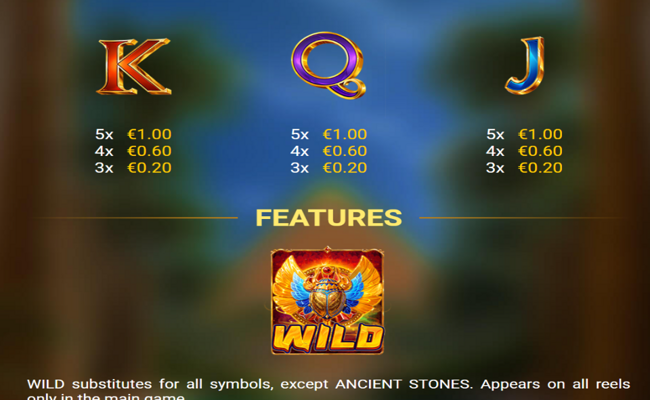 gods of sand paytable 2