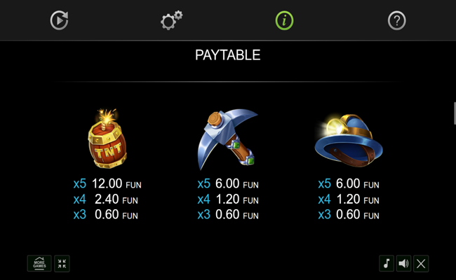 gold and crystals paytable 2