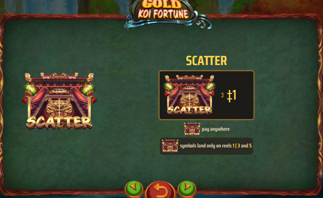 gold koi fortune paytable 1