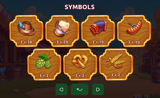 gold oktoberfest paytable