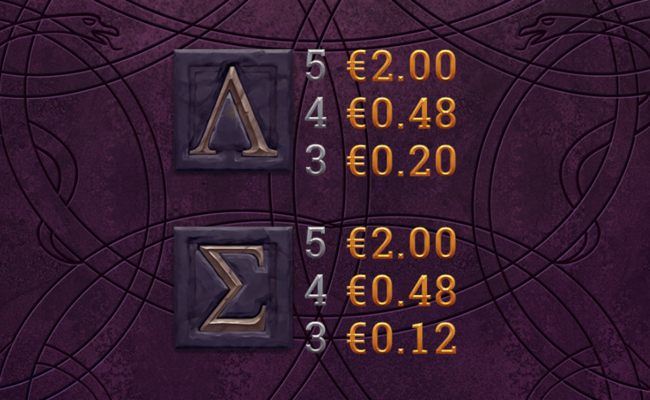 golden gorgon paytable2