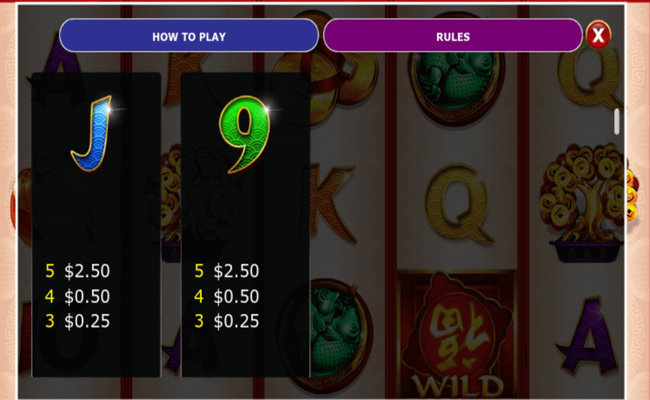 golden ox golden cash paytable4