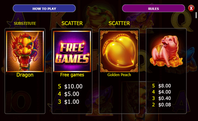 golden wisdom golden cash paytable