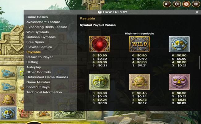 gonzos quest 2 paytable 1