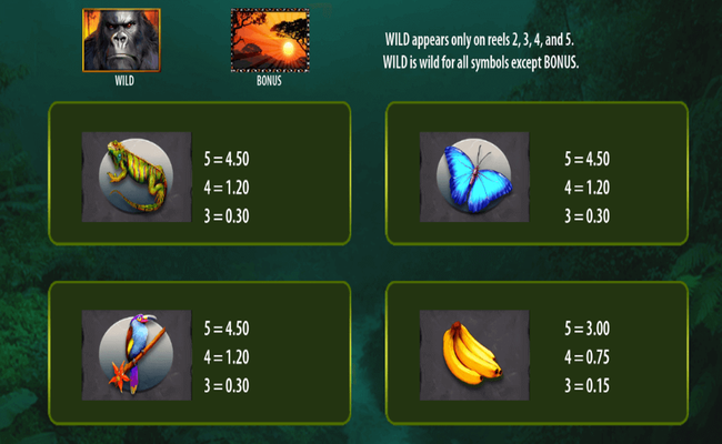 gorilla chief 2 paytable 2