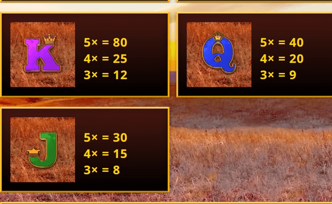great golden buffalo paytable 3