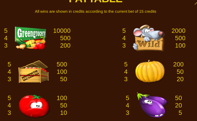 green grocery paytable 1