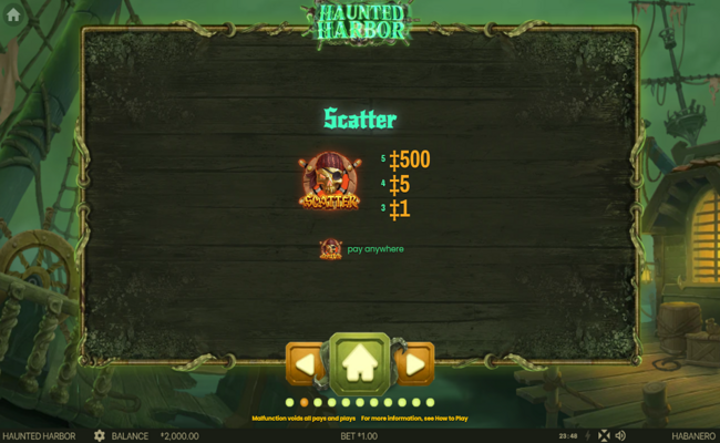 haunted harbor paytable 2