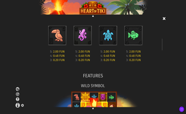 heart of tiki paytable 3