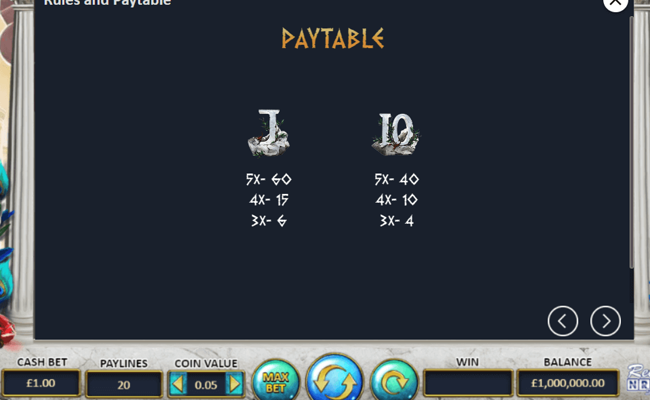 heras gold paytable 3