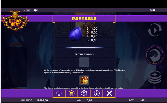 heroes hunt paytable4