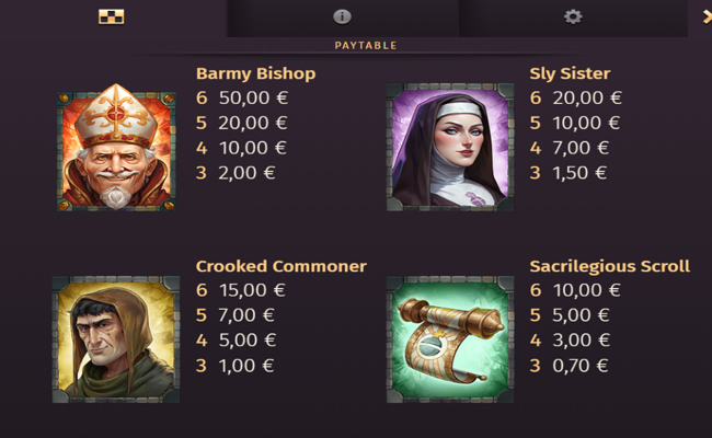 holy hand grenade 2 paytable 1