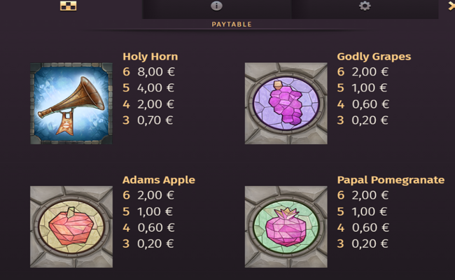 holy hand grenade 2 paytable 2
