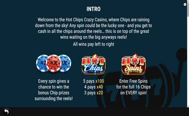 hot chips paytable 1