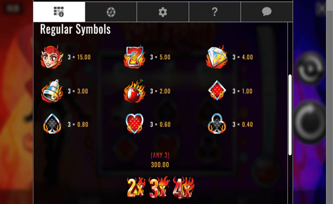 hot hand paytable