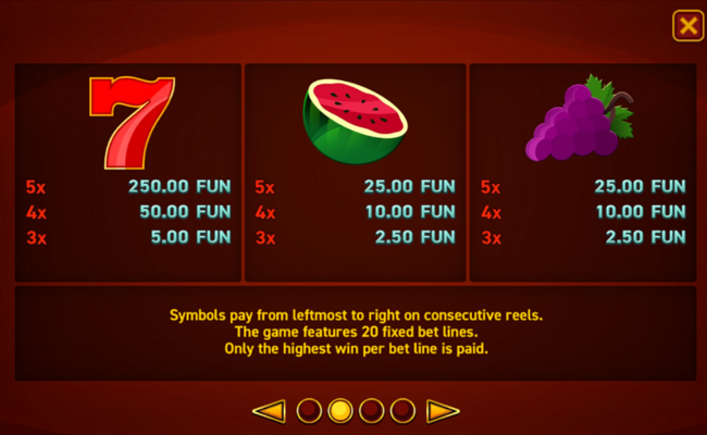 hot slot 777 stars extremely light paytable 1