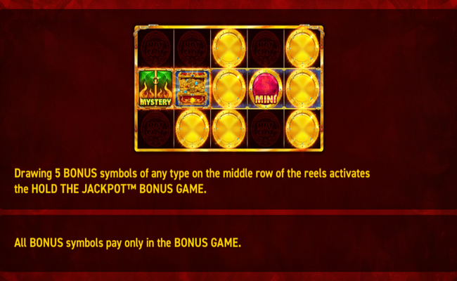 hot slot diamond coins hold the jackpot cash infinity paytable 2