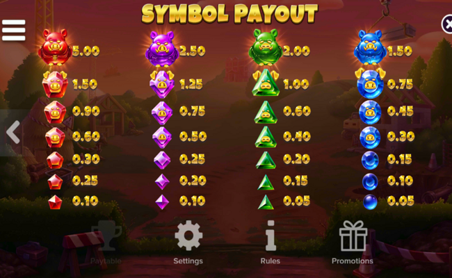 huff n puff collectr paytable 1