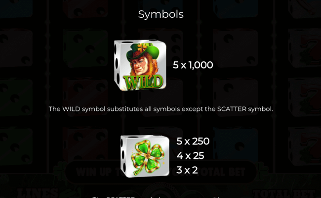 irish lucky dice paytable 1
