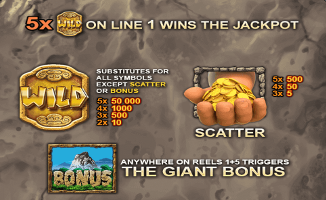 jackpot giant paytable