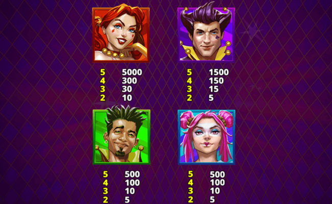 jester book of gold paytable