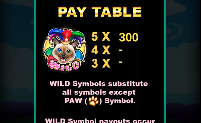 jewelry cats paytable 1