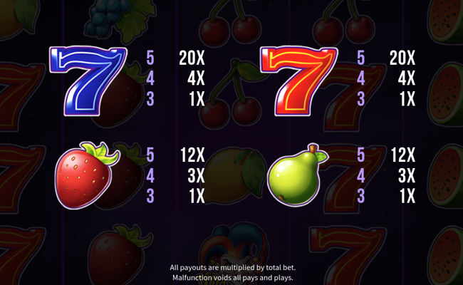 joker 40 paytable 2