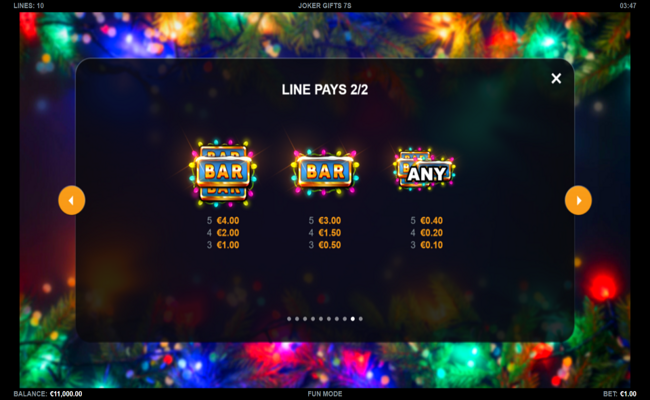 joker gifts 7s paytable 2