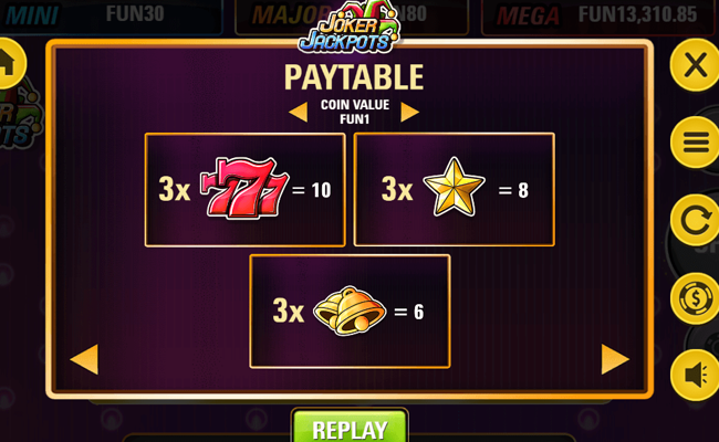 joker jackpots paytable 1
