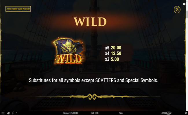 jolly roger wild kraken paytable 1