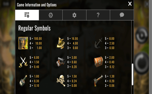 jolly rogers jackpot paytable