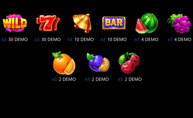 juicy fruits 27 ways paytable