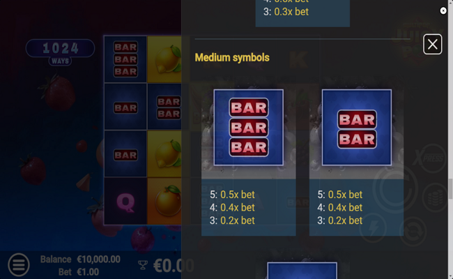 juicypop paytable 4