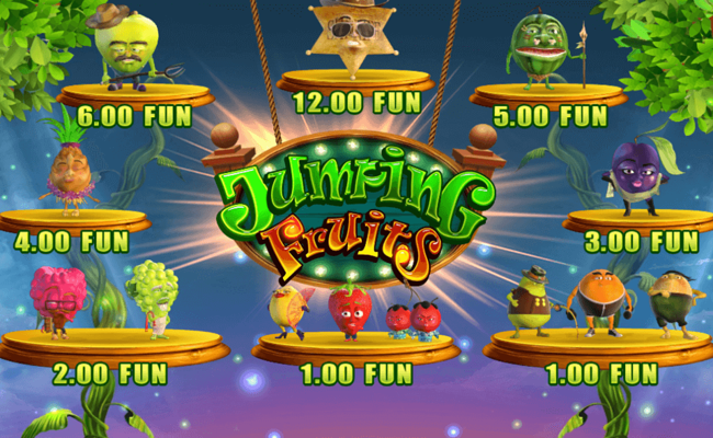 jumping fruits paytable