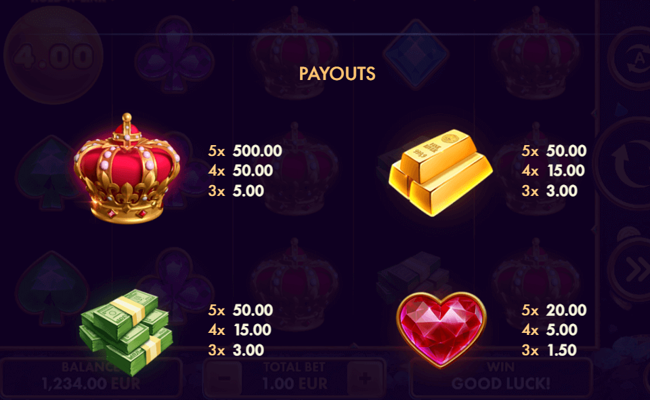 just gems hold n link paytable