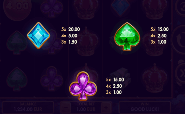 just gems hold n link paytable2