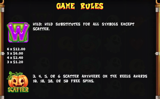 ka gaming trick or treat paytable 1