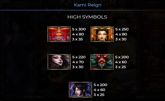 kami reign paytable 1