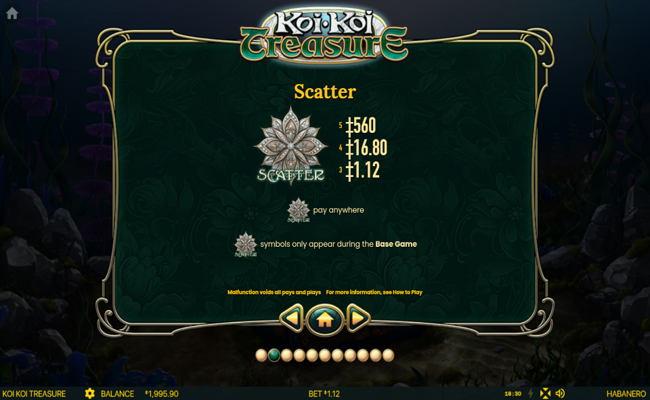 koi koi treasure paytable 1