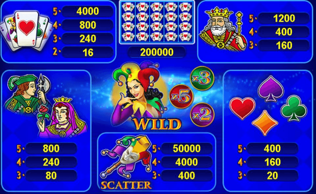 lady joker paytable