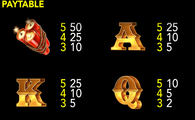 lady sheriff paytable 2
