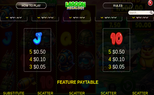 lagoon megaloot paytable 3